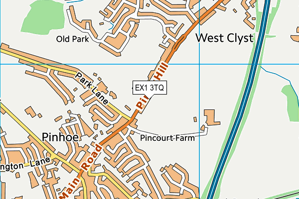 EX1 3TQ map - OS VectorMap District (Ordnance Survey)