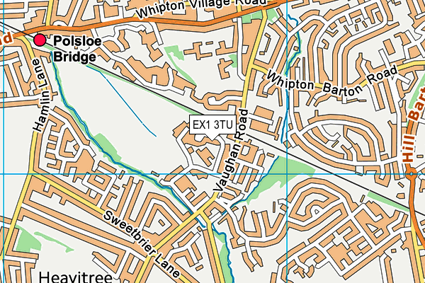 EX1 3TU map - OS VectorMap District (Ordnance Survey)