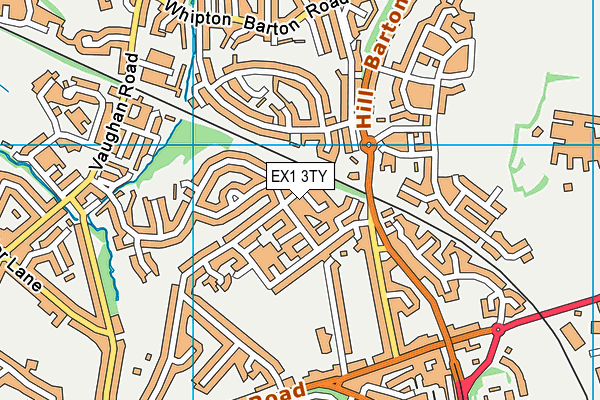 EX1 3TY map - OS VectorMap District (Ordnance Survey)