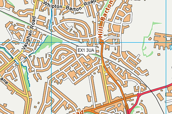 EX1 3UA map - OS VectorMap District (Ordnance Survey)