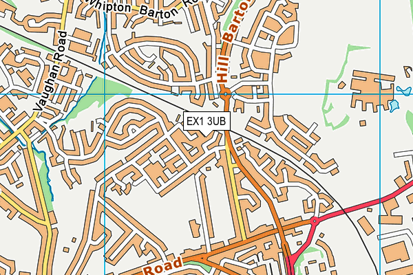 EX1 3UB map - OS VectorMap District (Ordnance Survey)
