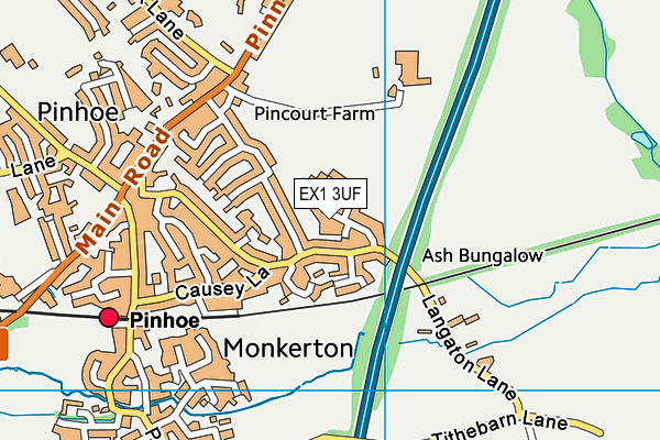 EX1 3UF map - OS VectorMap District (Ordnance Survey)