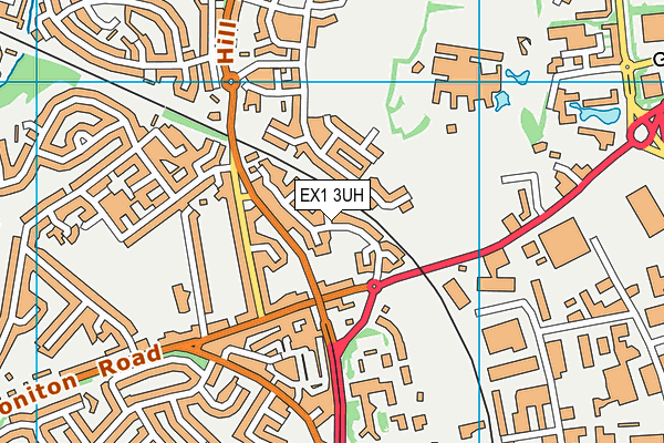 EX1 3UH map - OS VectorMap District (Ordnance Survey)