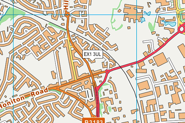 EX1 3UL map - OS VectorMap District (Ordnance Survey)
