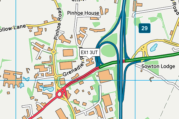 EX1 3UT map - OS VectorMap District (Ordnance Survey)