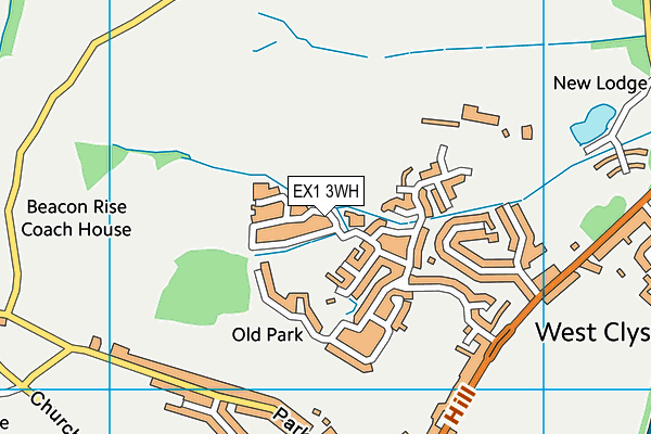 EX1 3WH map - OS VectorMap District (Ordnance Survey)