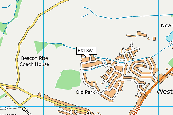 EX1 3WL map - OS VectorMap District (Ordnance Survey)