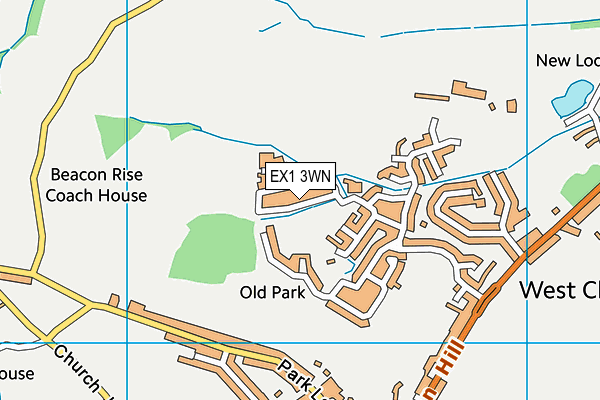 EX1 3WN map - OS VectorMap District (Ordnance Survey)