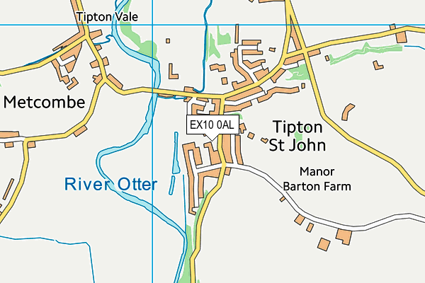 EX10 0AL map - OS VectorMap District (Ordnance Survey)