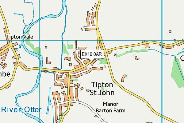 EX10 0AR map - OS VectorMap District (Ordnance Survey)