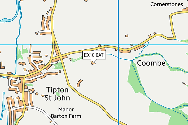 EX10 0AT map - OS VectorMap District (Ordnance Survey)