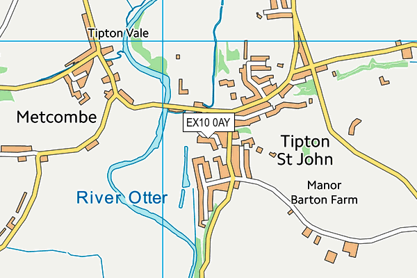 EX10 0AY map - OS VectorMap District (Ordnance Survey)