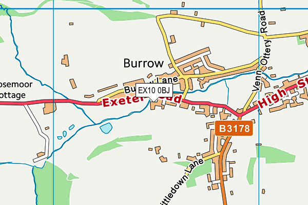 EX10 0BJ map - OS VectorMap District (Ordnance Survey)