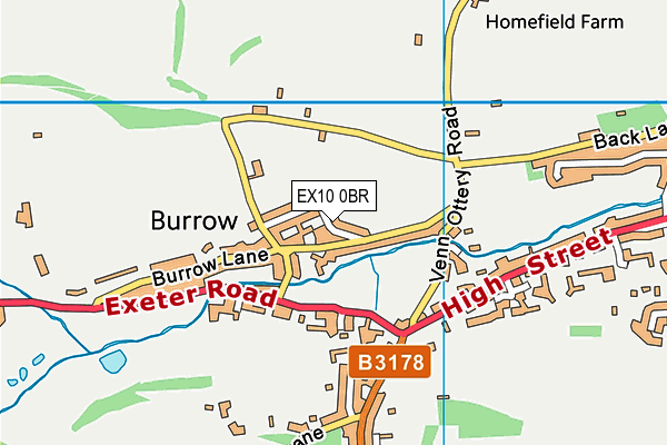 EX10 0BR map - OS VectorMap District (Ordnance Survey)