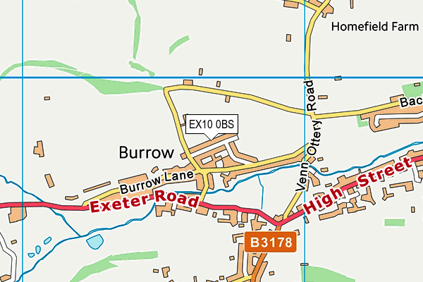 EX10 0BS map - OS VectorMap District (Ordnance Survey)