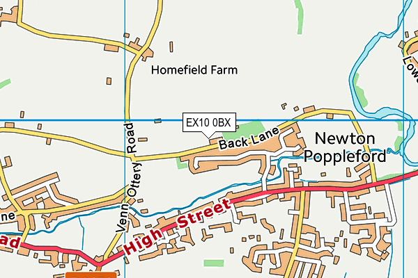 EX10 0BX map - OS VectorMap District (Ordnance Survey)