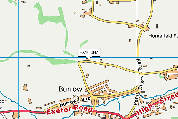 EX10 0BZ map - OS VectorMap District (Ordnance Survey)