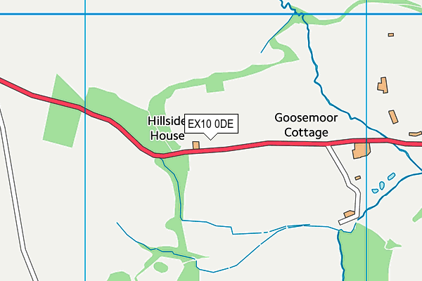 EX10 0DE map - OS VectorMap District (Ordnance Survey)