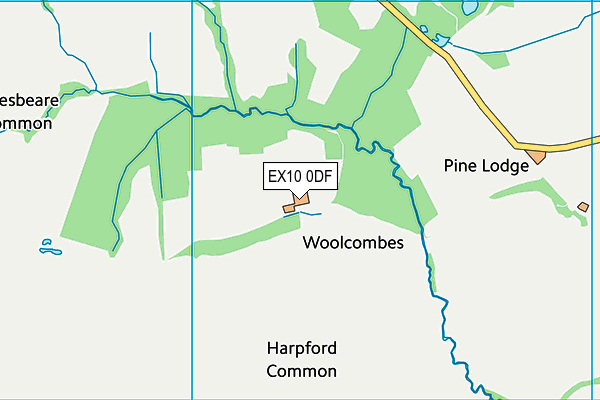 EX10 0DF map - OS VectorMap District (Ordnance Survey)