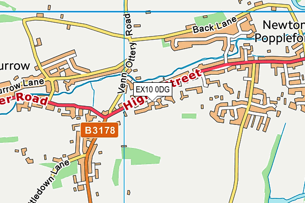 EX10 0DG map - OS VectorMap District (Ordnance Survey)