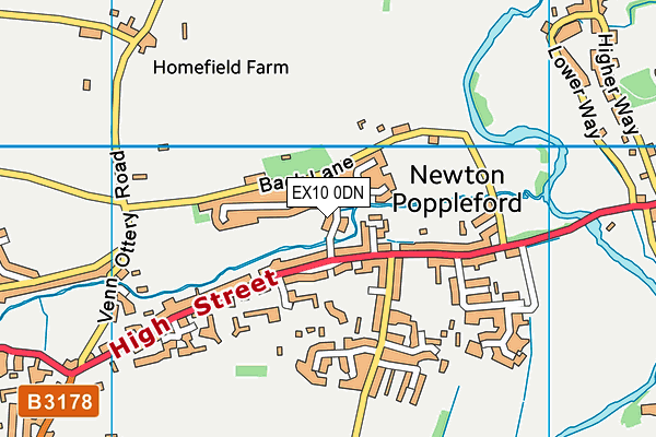 EX10 0DN map - OS VectorMap District (Ordnance Survey)