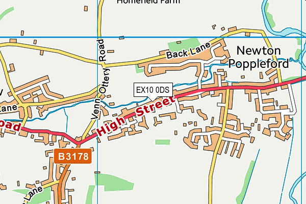 EX10 0DS map - OS VectorMap District (Ordnance Survey)