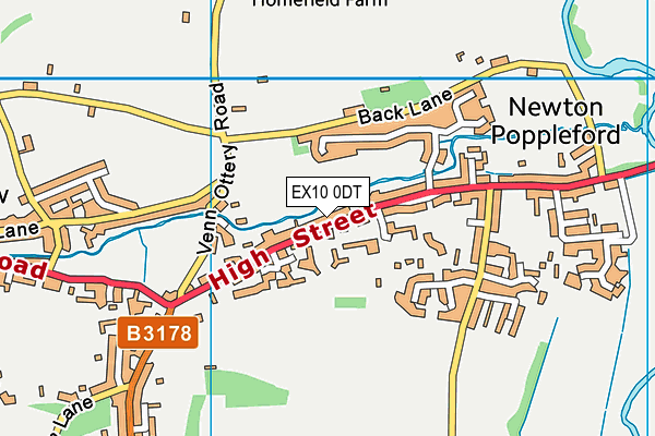 EX10 0DT map - OS VectorMap District (Ordnance Survey)