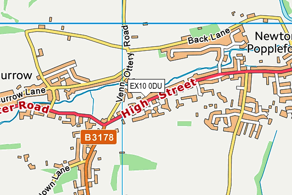 EX10 0DU map - OS VectorMap District (Ordnance Survey)