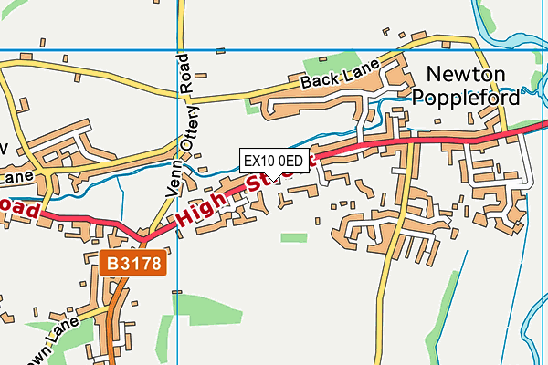 EX10 0ED map - OS VectorMap District (Ordnance Survey)