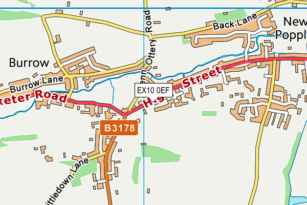 EX10 0EF map - OS VectorMap District (Ordnance Survey)