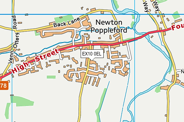 Newton Poppleford Primary School map (EX10 0EL) - OS VectorMap District (Ordnance Survey)