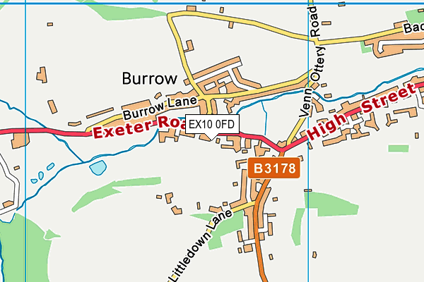 EX10 0FD map - OS VectorMap District (Ordnance Survey)