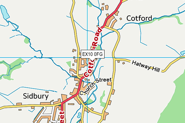 EX10 0FG map - OS VectorMap District (Ordnance Survey)