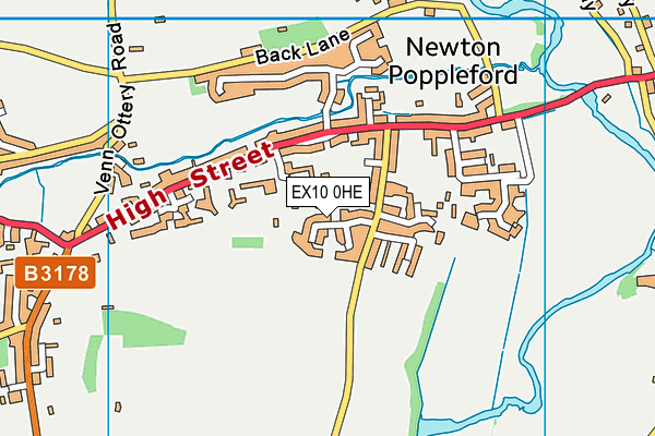 EX10 0HE map - OS VectorMap District (Ordnance Survey)