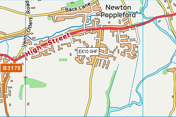 EX10 0HF map - OS VectorMap District (Ordnance Survey)