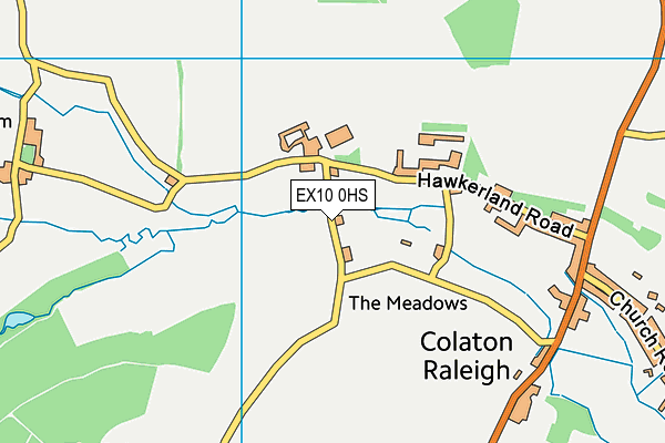 EX10 0HS map - OS VectorMap District (Ordnance Survey)