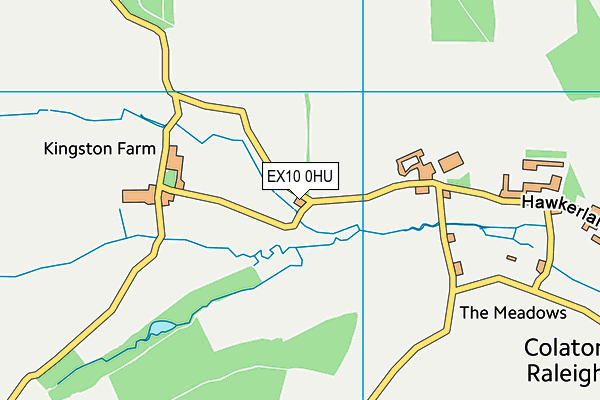 EX10 0HU map - OS VectorMap District (Ordnance Survey)