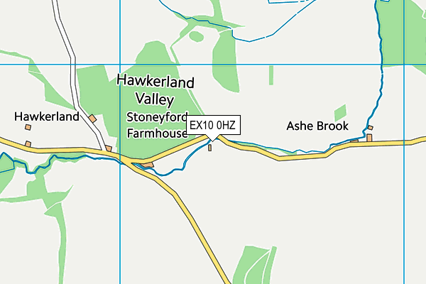 EX10 0HZ map - OS VectorMap District (Ordnance Survey)