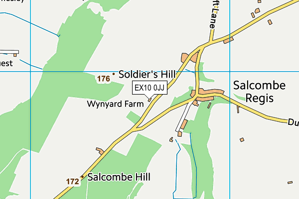 EX10 0JJ map - OS VectorMap District (Ordnance Survey)