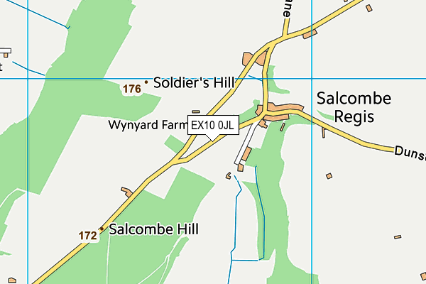 EX10 0JL map - OS VectorMap District (Ordnance Survey)