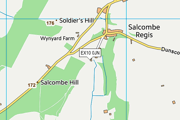 EX10 0JN map - OS VectorMap District (Ordnance Survey)