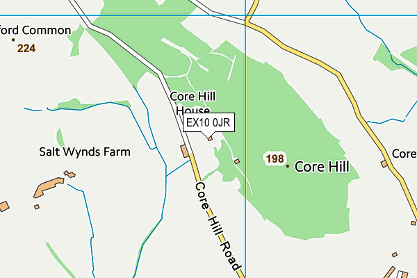 EX10 0JR map - OS VectorMap District (Ordnance Survey)