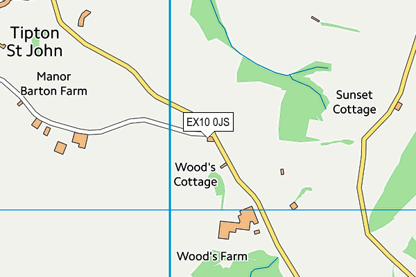 EX10 0JS map - OS VectorMap District (Ordnance Survey)