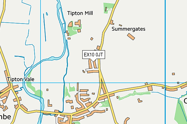 EX10 0JT map - OS VectorMap District (Ordnance Survey)