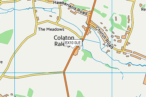 EX10 0LE map - OS VectorMap District (Ordnance Survey)