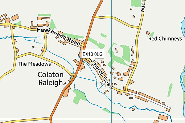 EX10 0LG map - OS VectorMap District (Ordnance Survey)