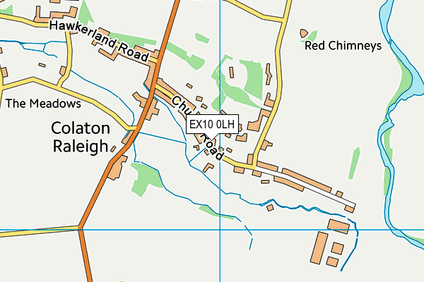 EX10 0LH map - OS VectorMap District (Ordnance Survey)