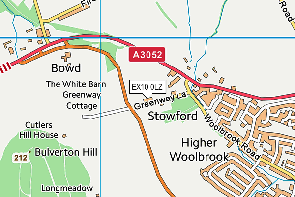 EX10 0LZ map - OS VectorMap District (Ordnance Survey)