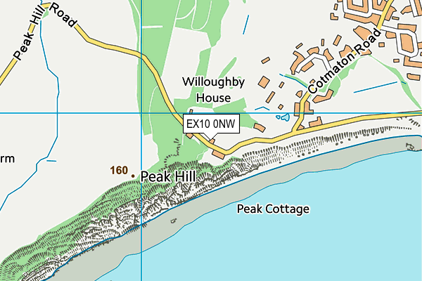 EX10 0NW map - OS VectorMap District (Ordnance Survey)