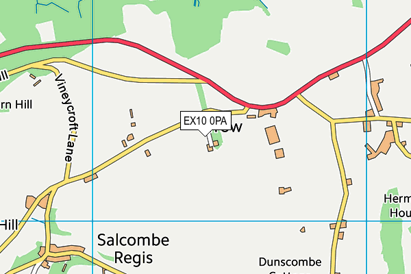 EX10 0PA map - OS VectorMap District (Ordnance Survey)